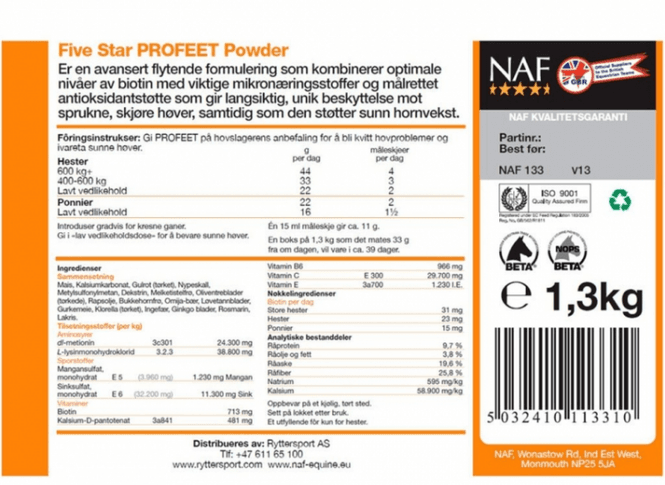 Hovedbilde NAF ProFeet Powder
