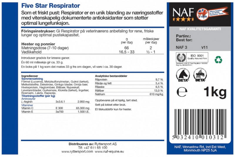 NAF Respirator 1kg