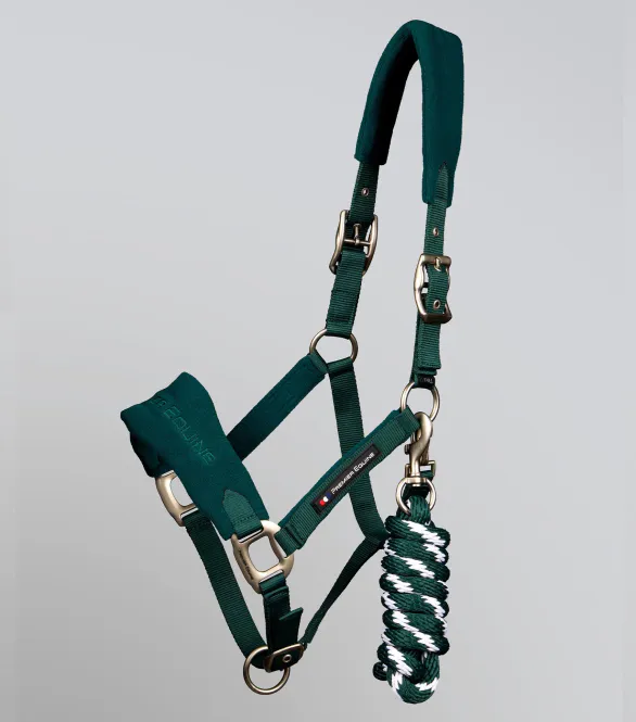Hovedbilde PE Fleece Padded Head Collar with Lead Rope Green