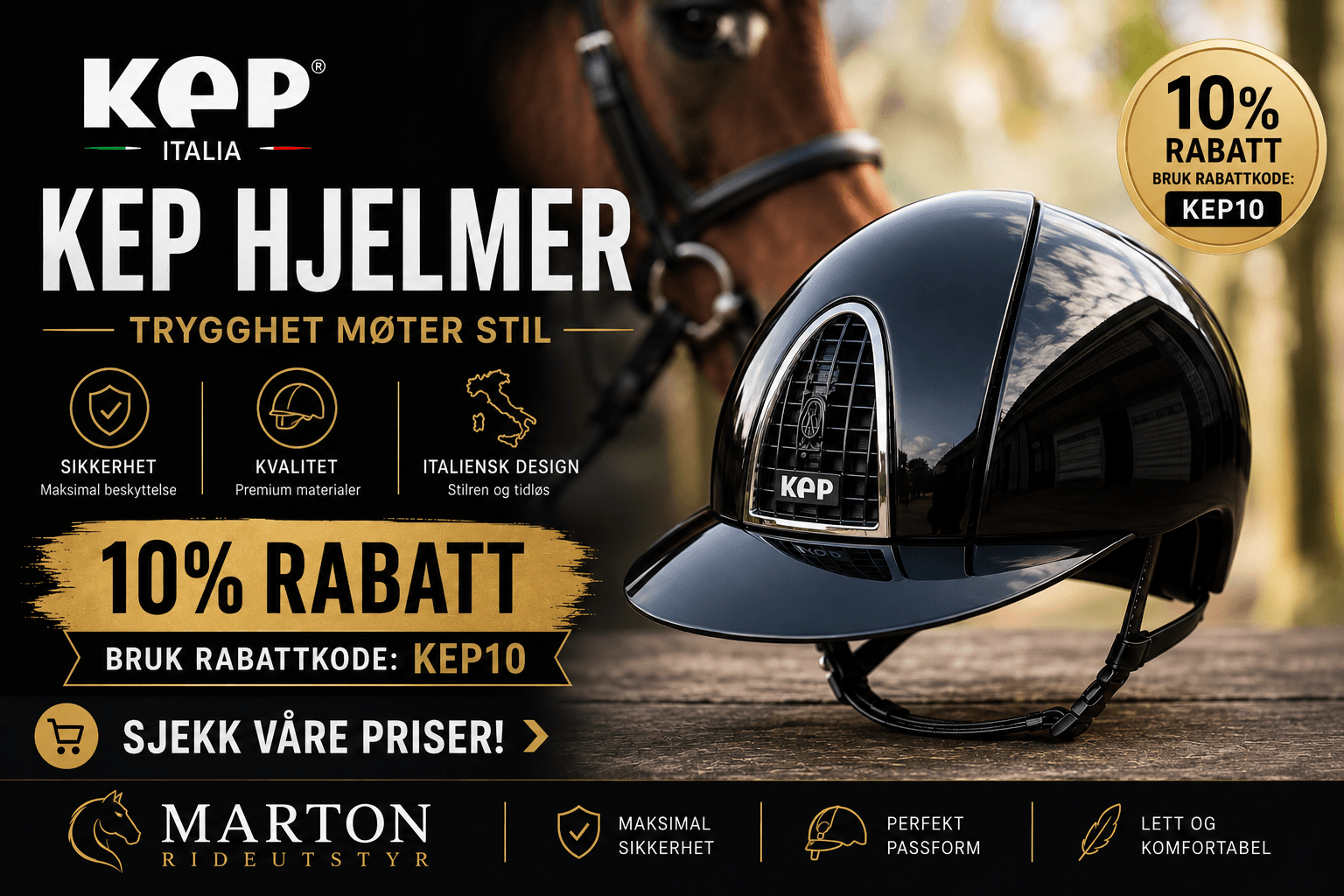 KEP ridehjelmer