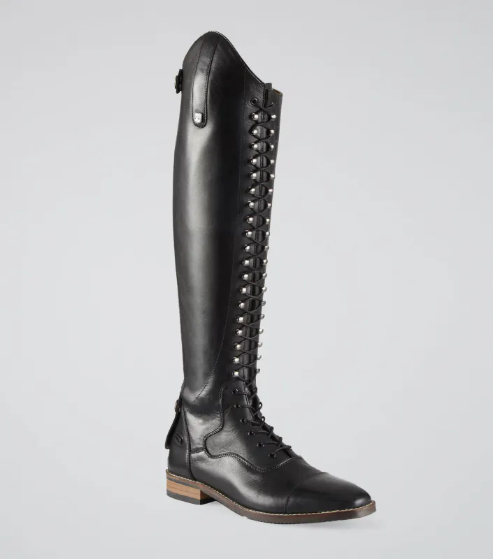 PE Womens Lace Front Tall Leather Riding Boot